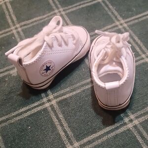 White Converse Chuck Taylor All Star Infant Crib Shoes - Size 1